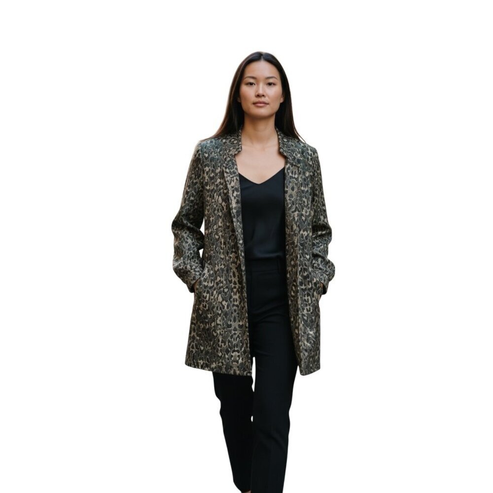 Vero Moda Brushed Animal Print Unlined Jacket~Size XS~Stitch Fix NWT  L12 02